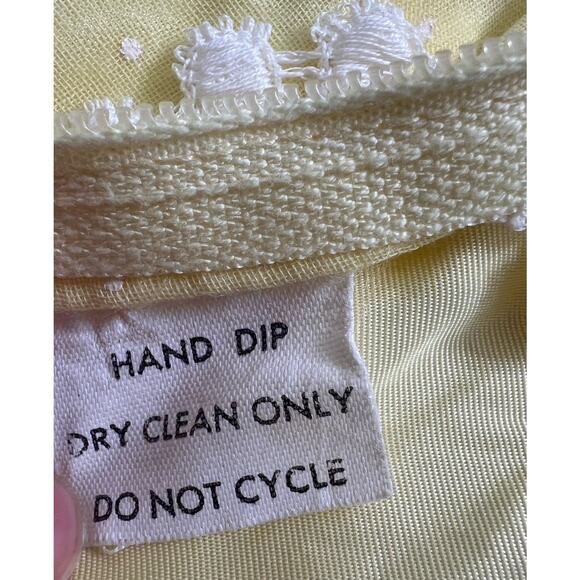 Vintage Sylvia Ann Yellow Swiss Dot Maxi Dress - Picture 13 of 15